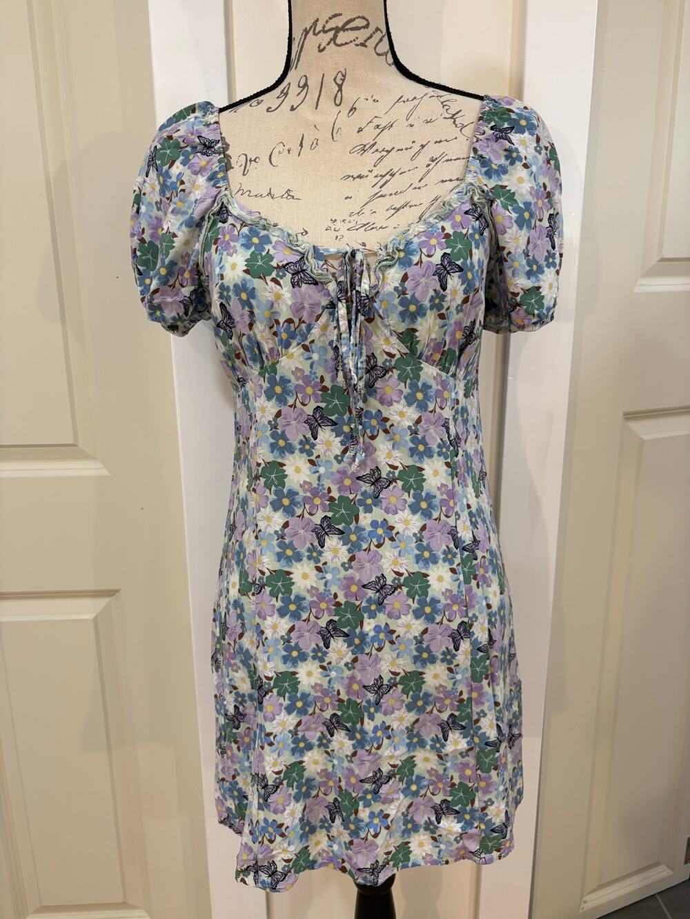 Y2K Fairy Coquette Butterfly Mini Sweetheart Dress Size Medium